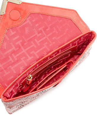 Elaine Turner Designs Bella Laser-Cut Envelope Clutch Bag, Coral