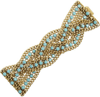 Elizabeth Cole Gold-plated Swarovski crystal bracelet