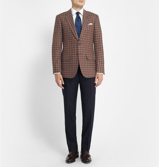 Lutwyche Brown Check Wool and Cashmere-Blend Blazer