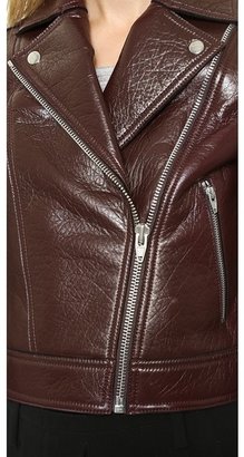 Alexander Wang T by Leather / Fleece Motorcycle Jacket