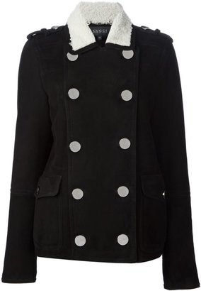 Gucci shearling lined peacoat