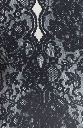 Cynthia Steffe 'Kendall' Lace Print Scuba Knit Dress