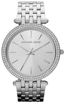Michael Kors Darci Silver Stainless Steel Watch with Swarovski Crystals