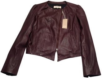 Vanessa Bruno Blackcurrant Leather Perfecto Jacket