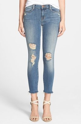 J Brand Mid Rise Crop Skinny Jeans (Fury)