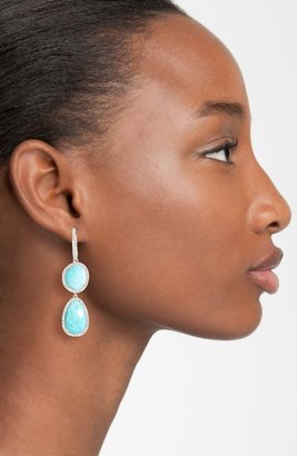 Nadri Amazonite & Sterling Silver Double Drop Earrings