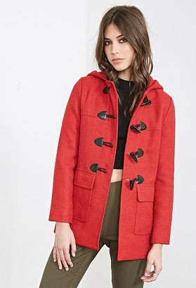 Forever 21 Hooded Toggle Coat