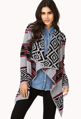 Forever 21 Open-Front Southwestern Cardigan