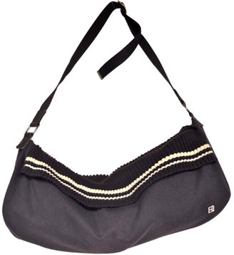 Karine Arabian Black Cotton Handbag