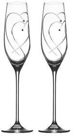 Royal Doulton Two Hearts Entwined Pair Of Toasting Flutes