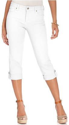 NYDJ Lyris Cropped Capri Jeans, Optical White Wash
