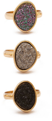 Forever 21 Faux Geode Ring Set