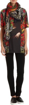 Givenchy Women's Paradise Flowers Print Square Scarf-Red