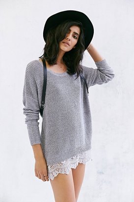 Urban Outfitters Pins And Needles Lace-Trim Sweater