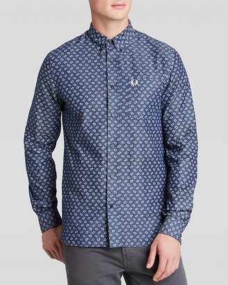 Fred Perry Drakes Paisley Print Chambray Button Down Shirt - Regular Fit