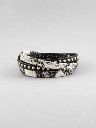 Alexandra Beth Designs Snakeskin Leather Wrap Bracelet