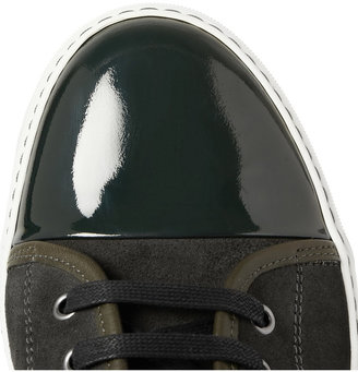 Lanvin Suede and Patent-Leather Sneakers