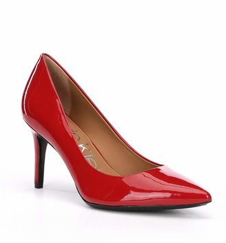 Calvin Klein Gayle Patent Leather Pointed-Toe Pumps