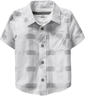 Old Navy Dobby-Stitch Cuffed Shirts for Baby