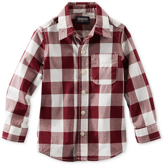 Osh Kosh Little Boys' Long-Sleeve Checked Shirt