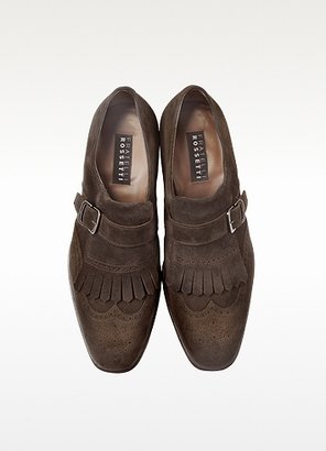 Fratelli Rossetti Dark Brown Suede Fringed Loafer
