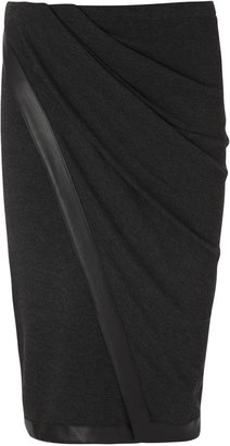 Donna Karan Charcoal draped pencil skirt