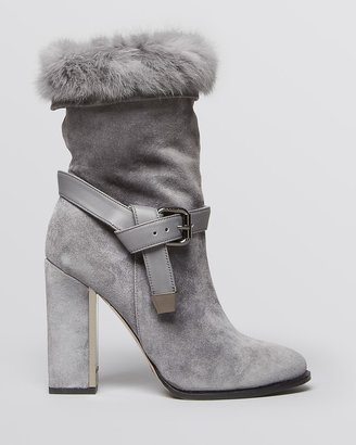 Le Silla Pointed Toe High Heel Fur Platform Boots
