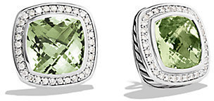 David Yurman Albion Earrings with Prasiolite and Diamonds