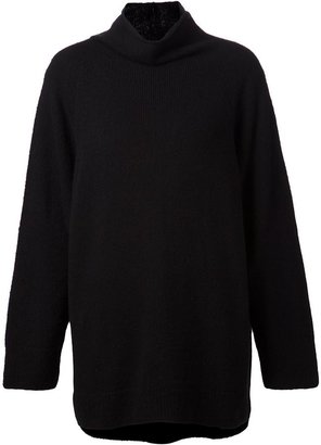 The Row 'Mandel' high standing collar sweater