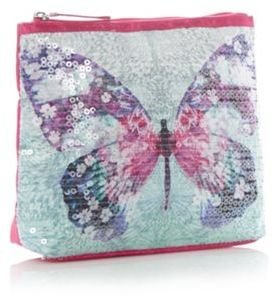 Matthew Williamson Butterfly Home by Designer pink butterfly sequin wash bag