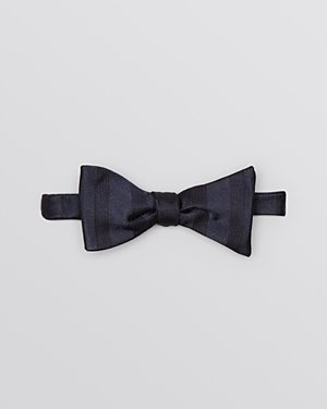 Bloomingdale's Title Of Work Title of Work Double Stripe Bow Tie Exclusive