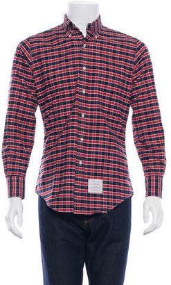 Thom Browne Plaid Button-Up