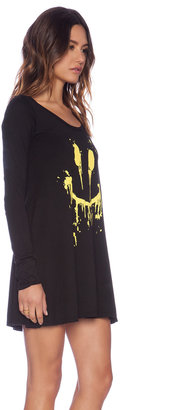 Lauren Moshi Fiona Dripping Happy Face T-Shirt Dress
