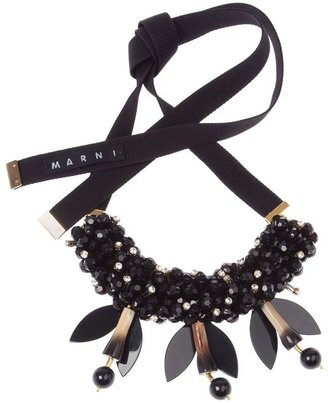 Marni flower ribbon necklace