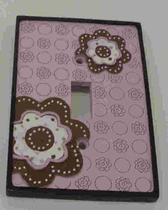 Pem America Beansprout Mod Daisy Switch Plate, Pink