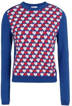 RED Valentino OFFICIAL STORE Hearts jacquard sweater