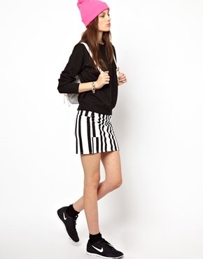 Cheap Monday Monochrome Mini Skirt - Multi