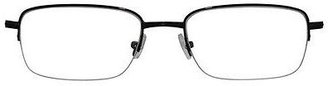 Ebe Men Black Rectangle Half Rim Eyewear Spring Hinge Reading Glasses