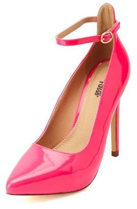Charlotte Russe Neon Ankle Strap Pointed Toe Pumps