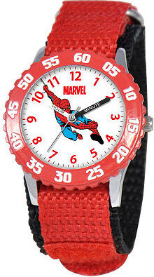 Marvel Spiderman Time Teacher Kids Red Fast Strap Watch