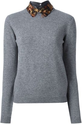Valentino feather collar sweater