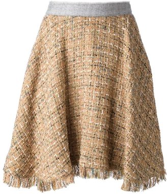 MSGM lurex tweed skirt