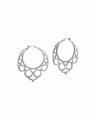 John Hardy Naga Silver Lace Hoop Earrings