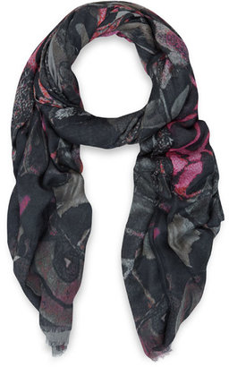 Lily & Lionel Pink Papillio Double Sided Modal and Cashmere-Blend Scarf