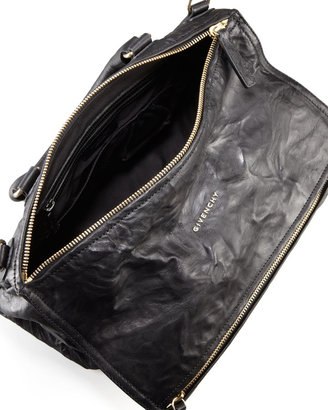 Givenchy Pandora Large Leather Satchel Bag, Black