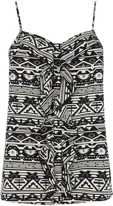 Oasis Aztec frill camisole