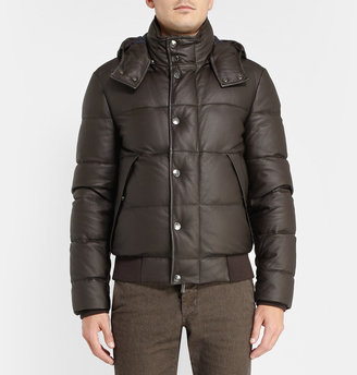 Canali Quilted Leather Down-Filled Jacket