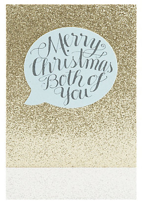 Marks and Spencer Both of You Glittery Christmas Card