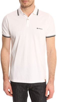 Ben Sherman Romford White Pique Polo Shirt