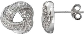 Kohl's Sterling Silver 1/10-ct. T.W. Diamond Love Knot Button Stud Earrings